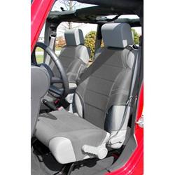 Seat Covers, Custom-Fit, Highback, Neoprene, Gray, Jeep, Pair