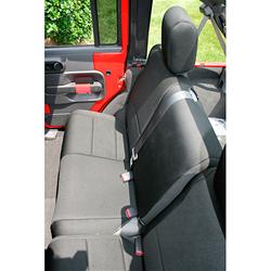 Seat Cover, Custom-Fit, Neoprene, Rear, Black, Jeep, Each