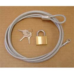 Car Cover Cable Lock, Steel, Vinyl Coated, 7.5 ft., Each