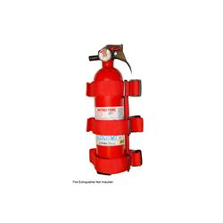 Roll Bar Storage, Fire Extinguisher Holder, Nylon, Red, Holds 3.0 lb. Bottle, Each