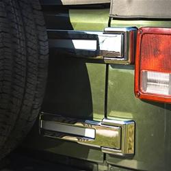 Tailgate Hinge Covers, Plastic, Chrome, Jeep, Kit