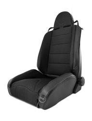 Seat, XHD Off-Road, Reclining, Vinyl/Fabric, Black, Jeep, Front, Each