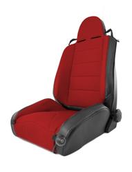 Seat, XHD Off-Road, Reclining, Vinyl/Fabric, Red, Jeep, Front, Each