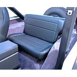 Seat, Custom-Fit, Fold/Tumble, Vinyl, Rear, Black, Jeep, Each