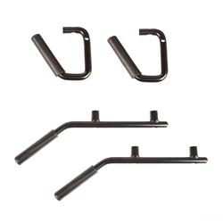 Interior Grab Handles, Front and Rear Set of 4, Steel, black, Jeep Wrangler JK 2DR & JKU 4DR 07-18