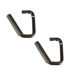 Interior Grab Handles, front pair, steel, black, Jeep Wrangler JK 2DR & JKU 4DR 07-18