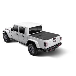 Tonneau Cover, Armis Bed Cover, Hard Folding, Aluminum, Black LINE-X Coated, Jeep, Gladiator, 5 ft. Truck Bed Length, Each