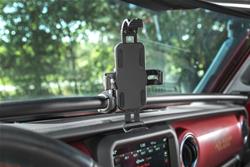 Mobile Device Mounting Brackets, Phone/GPS Mount, Plastic, Black, Jeep, JL, JT, Each