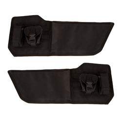 Door Storage Compartment, Polyester, Black, Driver Side and Passenger Side Front, Jeep, Pair