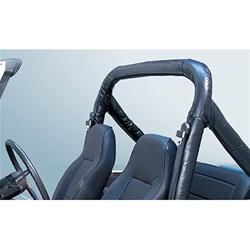 Roll Bar Cover, Vinyl, Black Denim, Zipper Closure, Main Hoop Cover, Jeep, Each