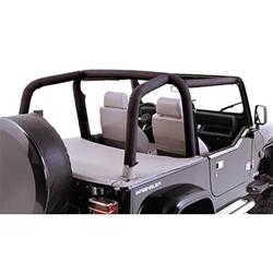 Roll Bar Cover, Fabric, Black Demin, Zipper Closure, Jeep, Set of 3