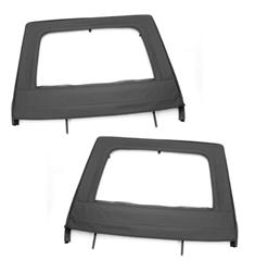 Door, Upper Soft, Front ABS Plastic, Black Diamond, Use with RGG Lowers, Jeep, Pair