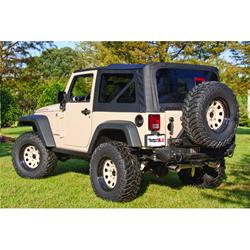Soft Top, Rugged Ridge XHD, Polymer Cloth, Black Diamond, Tinted Windows, Jeep, Each