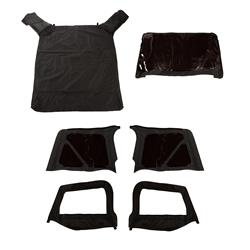 Soft Top, Montana Soft Top, Polyester, Black Diamond, Soft Upper Doors, Tinted Windows, Jeep, Each