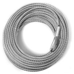 Winch Cable, Replacement, Steel, 3/16 in. Diameter, 50 ft. Length, 2,500 lbs. Capacity, Each