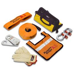 Recovery Gear, Pulley Block, Winch Strap, Tow Strap, Gloves, Storage Bag, Kit
