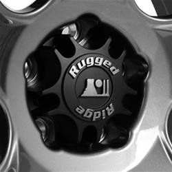 Center Cap, Plastic, Black, Screw-on, Closed End, Each