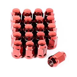 Wheel Lug Nut, Set of 20, Red, 1/2-20