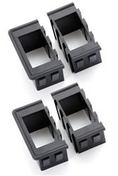 Rocker Switch Housings, Plastic, Black, Set
