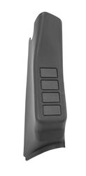 Rocker Switch Housing, Pillar Mount, Plastic, Black, Right Hand Drive, Jeep, Each