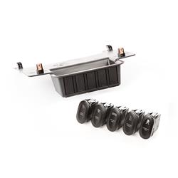 Electrical Switch Kits: lower console 5 switch kit w/5 etched rockers, auto/man trans, Jeep: 11-17 Wrangler JK