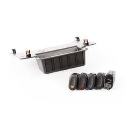 Electrical Switch Panels: Lower console panel kit w/ 4 rockers & dual USB, Jeep: 11-17 Wrangler JK/JKU