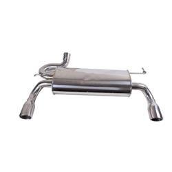 Exhaust System, Axle-Back, Stainless Steel, Natural, Jeep, 3.8L, Kit