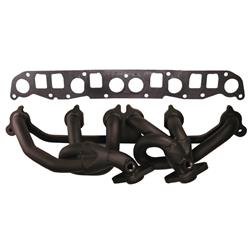 Headers, Shorty, Steel, Black Painted, Jeep, 4.0L, Each