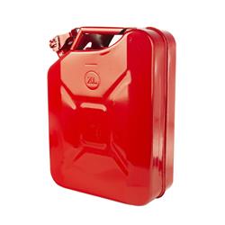 Utility Jug, Jerry Can, 20 Liters, Rectangular, Steel, Red, Each