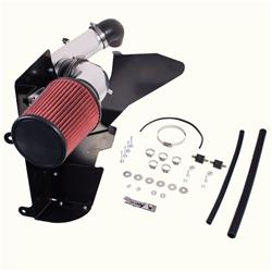 Air Intake, Polished Aluminum Tube, Red Filter, Jeep, 2.5L, L4, Kit
