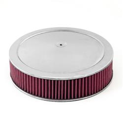 Air Cleaner Assembly, 14 in Diameter, Round, Steel, Chrome, Each