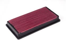 Air Filter, Replacement, Panel, Reuseable, Synthetic Material, Red, Jeep, 2.5, 4.0L, Each