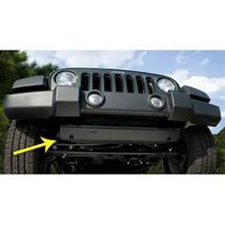 Skid Plate, Front Bumper Mount, Steel, Black, Jeep, Each