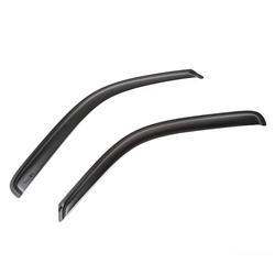 Side Window Visors, Window Rain Deflectors, Front, Acrylic, Black, Ford, Pair