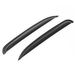 Side Window Visors, Window Rain Deflectors, Rear, Acrylic, Black, Ford, Pair
