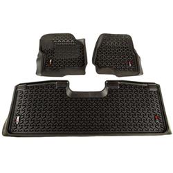 Floor Liner Kit, Black; 17-18 Ford F-250