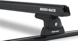 Roof Rack Kit, Heavy Duty RLT600 Trackmount Black 2 Bar, Toyota Tundra Gen2 4Dr Pick Up Crew Max 07 To 21