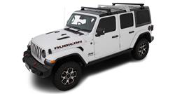 Roof Rack Kit, Heavy Duty RL110 Black 2 Bar, Jeep Gladiator Jt 4Dr Pick Up 20 To 22