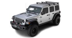 Roof Rack Kit, Heavy Duty RCL Black 3 Bar Rhino-Rack Backbone, Jeep Wrangler Jl 4Dr SUV Hard Top 18 To 22