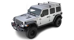 Roof Rack Kit, Vortex RLT600 Black 2 Bar Rhino-Rack Backbone, Jeep Wrangler Jl 4Dr SUV Hard Top 18 To 22