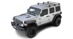 Roof Rack Kit, Vortex RLT600 Black 3 Bar Rhino-Rack Backbone, Jeep Wrangler Jl 4Dr SUV Hard Top 18 To 22