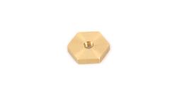 M6 x 21.43mm x 4.4mm Brass Hex Nut (4 Pack)