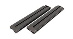 Bed and Ladder Rack Rails, NS Bars, 20.00 in., Aluminum, Black Powdwecoated, Pair