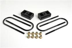 Suspension Blocks and U-Bolts, Cast Iron 2.0 in. Thick Blocks, Dodge, Ram, Rear, Kit