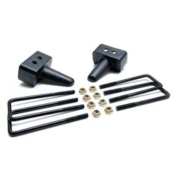 Suspension Block and U-Bolt Kit; 3.0 in. Block Kit; OEM Style Model Specific Rear Blocks; Includes Solid Cast