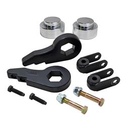 Suspension Lift, Strut Extensions, Spring Spacers, Front 2.500 in., Rear 1.000 in., GM, SUV, Kit