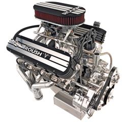 Crate Engine, Small Block Tall Deck, 550 HP, Long Block, Assembled, Backdraft Roadster, Aluminum Heads, Carbureted, Ford, Each