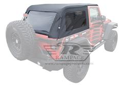 Soft Top, Frameless, Trail Top, Vinyl, Black Diamond, Tinted Windows, 2-Door, Jeep, Kit