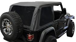 Soft Top, Frameless, Trail Top, Vinyl, Black Diamond, Tinted Windows, Jeep, Each