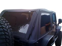 Soft Top, Frameless, Trail Top, Vinyl, Black Diamond, Tinted Windows, Jeep, LJ, Long Wheelbase, 2-door, Each